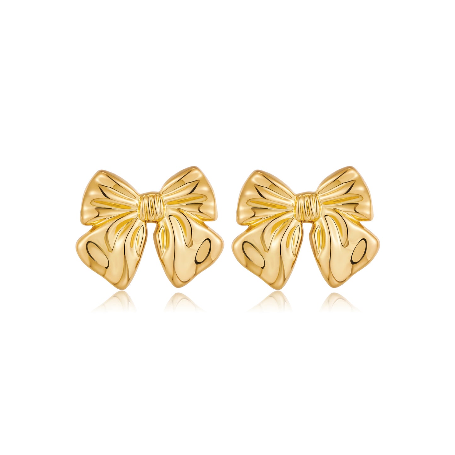 European And American Style Hot Bow Earrings Copper Plating 18K