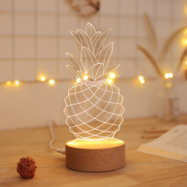 Sänglampa ananas bordlampa