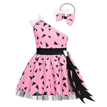 Costume de costume d'Halloween simple en maille pour filles
