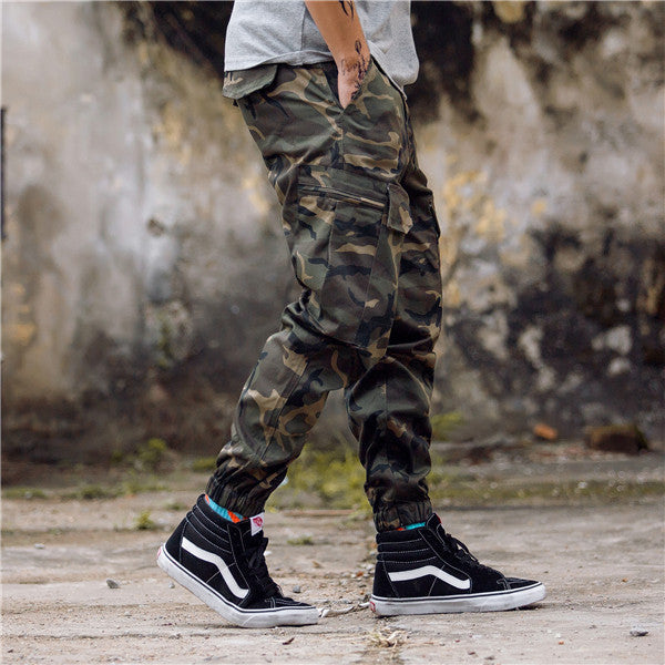 Herrmode Streetwear Byxor Herr Jogger Camo Harem Byxor Street Style Ungdom Casual Camouflage Slim Fit Ankelbyxor Man