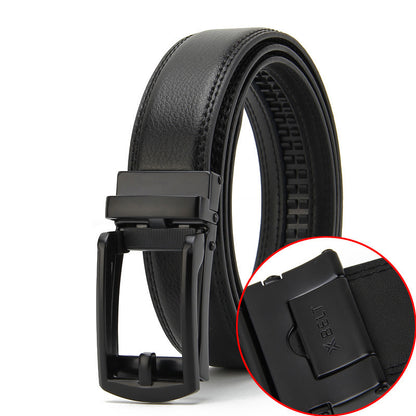 Men's Two-Layer Cowhide Fake Needle Automatic Buckle Special Belt - Distinctive Character
