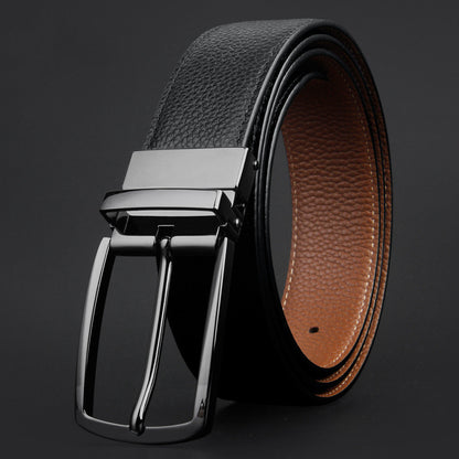 Ceinture homme à boucle à ardillon tournante