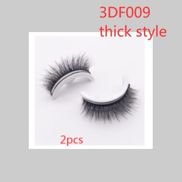 Återanvändbara 3D Mink Lashes naturliga falska ögonfransar Självhäftande falska limmar fria lass Makeup ögonfrans Extens Silk ögonfransar