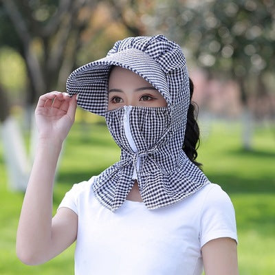 Chapeau de protection solaire femme couverture visage été