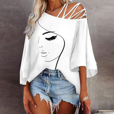 Fashion Stitching Loose Casual Tops For Women