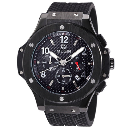 Klockor Herr Luxury Quartz Armbandsur Man Sport Military Chronograph Watches 