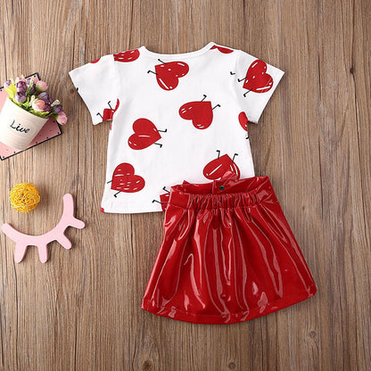 Girl Clothes Set Kids Baby Infant Summer Clothing Girls Cute T-shirt