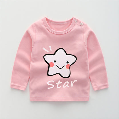 Girls' long-sleeved T-shirt bottoming shirt