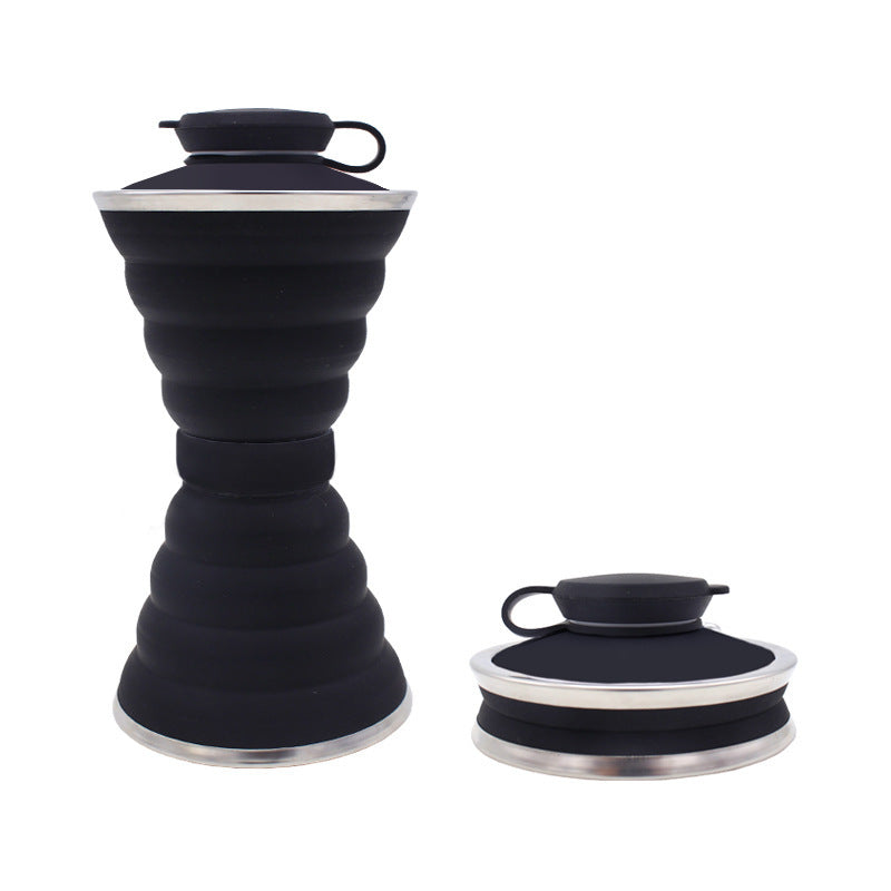 Bouteille d'eau en Silicone de 500ML, pliable, anti-fuite, Portable, pour sport, voyage, voyage en plein air, salle de sport, randonnée, Gadgets de cuisine réutilisables