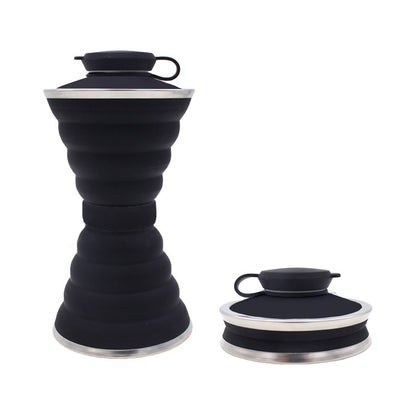 Bouteille d'eau en Silicone de 500ML, pliable, anti-fuite, Portable, pour sport, voyage, voyage en plein air, salle de sport, randonnée, Gadgets de cuisine réutilisables