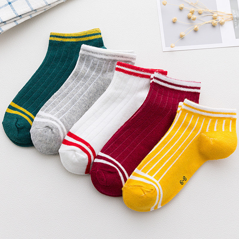 Mesh Children's Socks Cartoon Embroidered Children's Boat Socks Emoticons