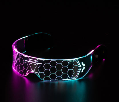 LED Luminous Glasses Party Bar Disco Punk Glasses Futuristic Style Festival Goggles Decoration Gifts