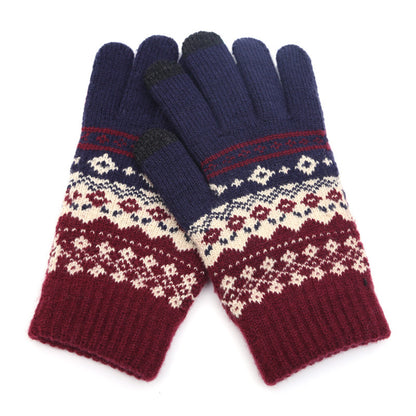 Couple knitted gloves touch screen gloves