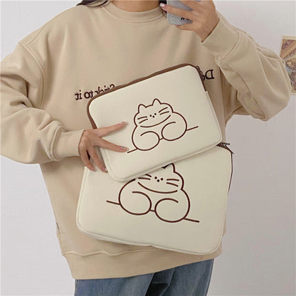 Embroidered Animal Cute Tablet Protective Sleeve Computer Tank Bag