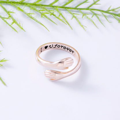 Adjustable I Love You Forever Hug Rings For Women Men