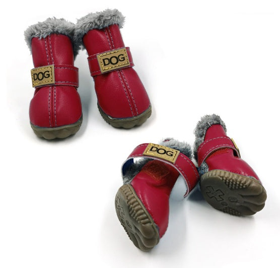 Les bottes de neige épaisses pour chien gardent au chaud les chaussures VIP d'automne et d'hiver de Teddy