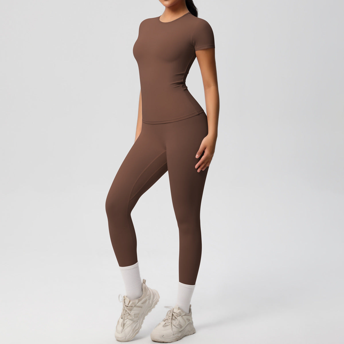 C it all Stretch Sports T-Shirt & High Waist Yoga Pants Set