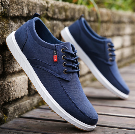 Herr Fritidsskor Sommar Canvas Skor Herr Andas Casual Canvas Män Skor Promenad Herrskor Chaussure Homme Fabriksförsäljning