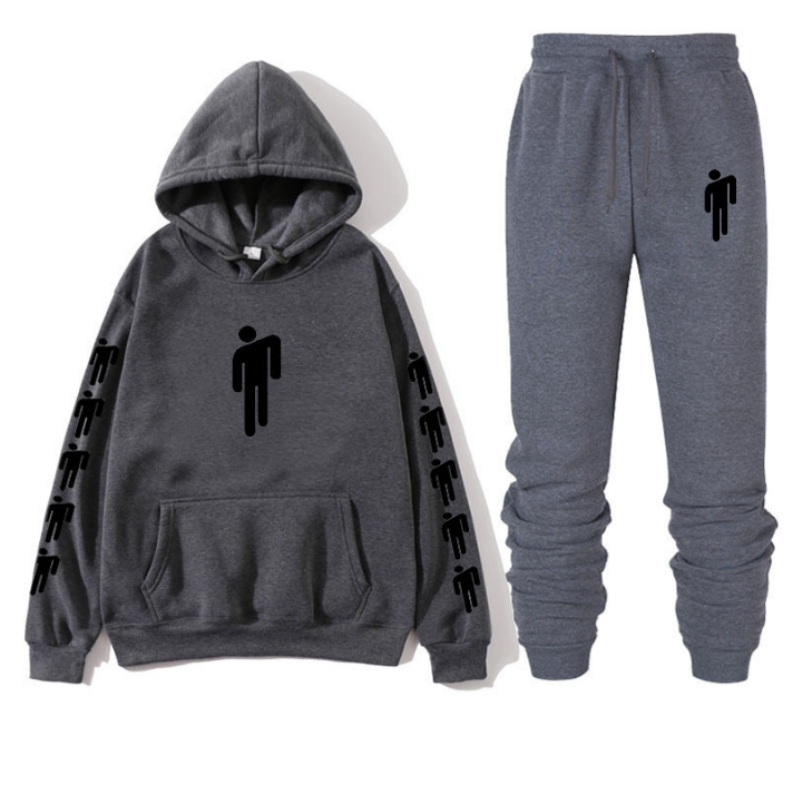 Sweat à capuche imprimé chanteur américain Billie Eilish sweat à capuche hommes et femmes Harajuku hip hop Brilie Eilish ensemble sweat + pantalon