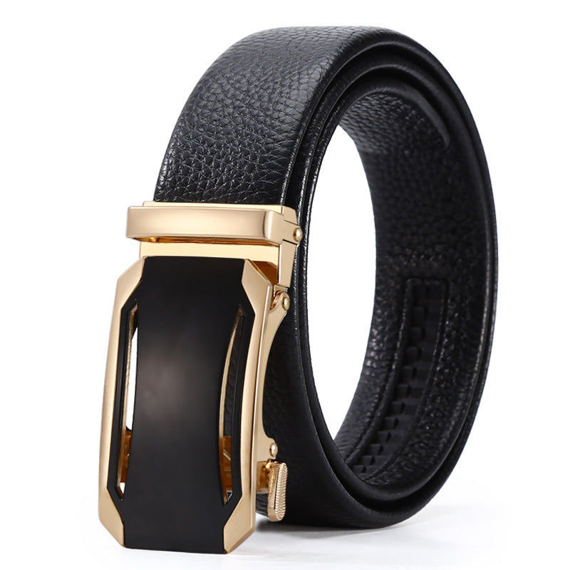 Men's Automatic Leather Buckle Business Belt - Professional Efficiency
