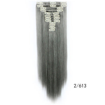 Straight hair wig piece clip hairless hair extension piece