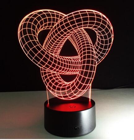 Kno 2 - 3D Optisk illusion LED-lampa Hologramm