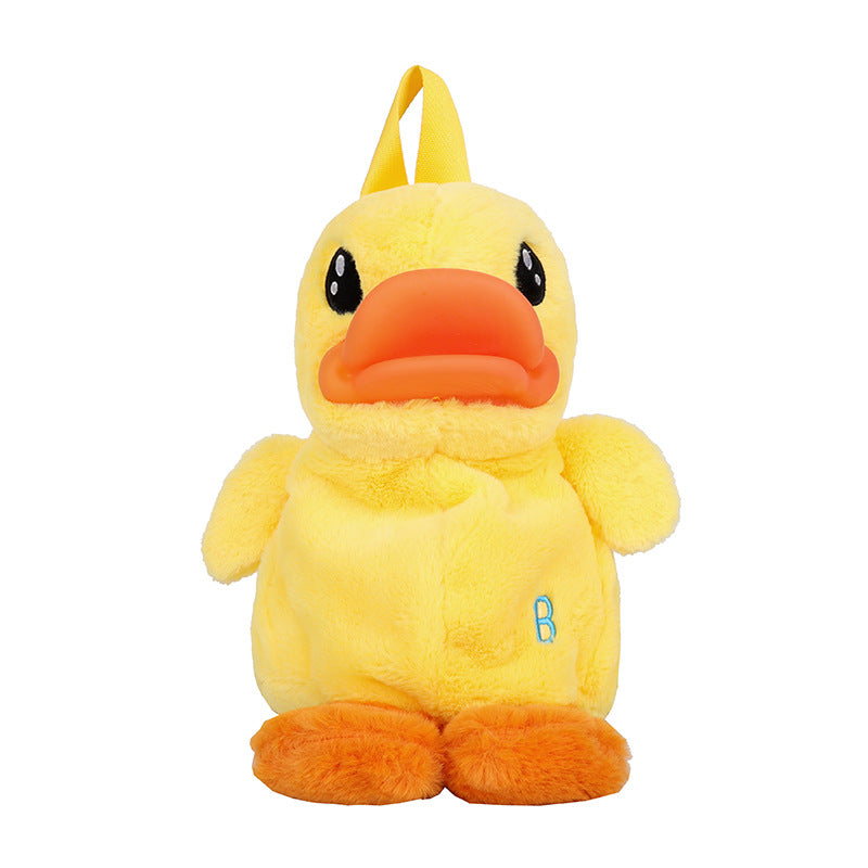 Sac à dos pour enfants, petit canard jaune, sac de décoration pour fille, peluche