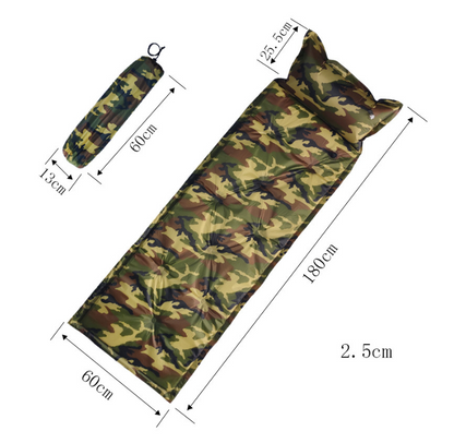 Camo Automatic Inflatable Cushion With Pillow Outdoor Camping Camping Damp