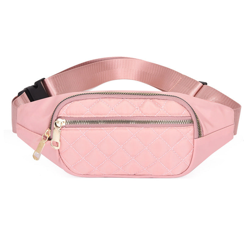 Rhombus Fanny Packs For Women Crossbody Midjeväskor För Sport Vandring Cykling Löpning