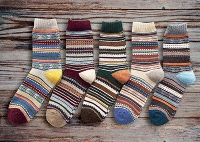 Winter Thick Warm Stripe Wool Socks