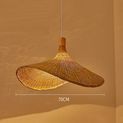 Bamboo Chandelier Nya japanska Style Lampor