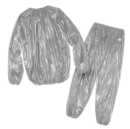 Kraftig anti-rip viktminskningsbastukostym PVC långärmad unisexkläder