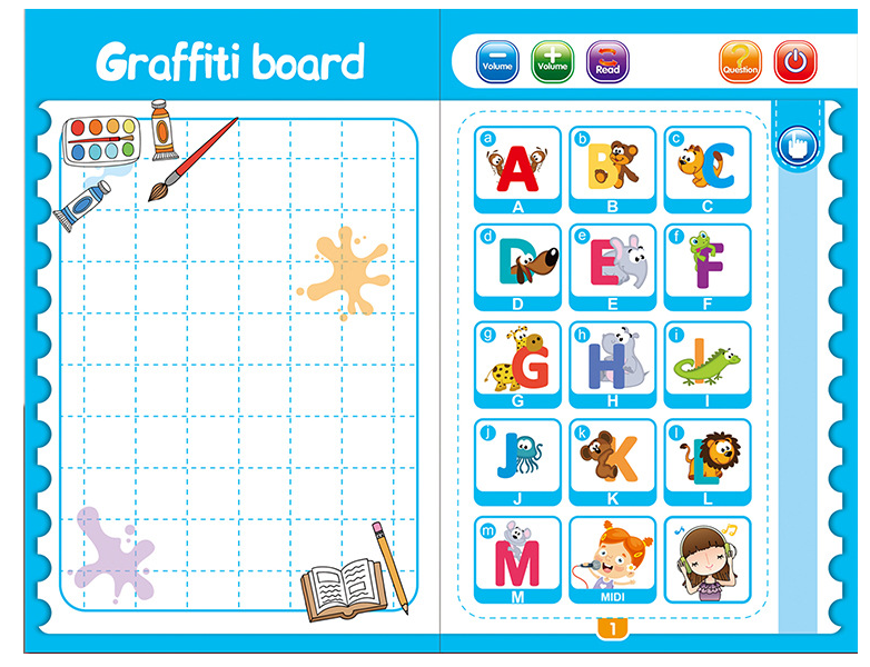 English Finger Point Reading Children Early Education Puzzle Learning