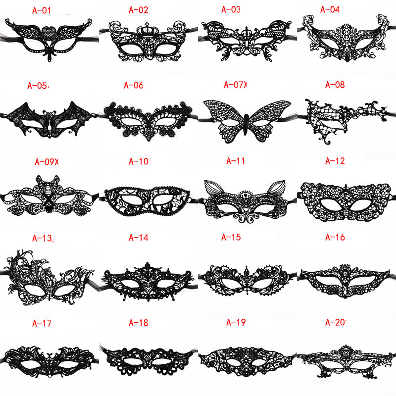 Masque pour les yeux en dentelle Double gaze, fournitures de Festival non façonnées pour fête de bal