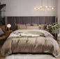 Luxury Retro Style Black Gold 120 Yarn-dyed Jacquard Cotton Bed Four-piece Set