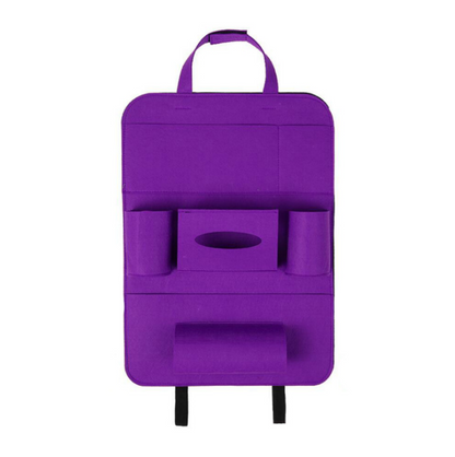 Organisateur de siège arrière de voiture, support de style de voiture, siège multi-poches, rangement en feutre de laine, sac multifonction d'accessoires de véhicule