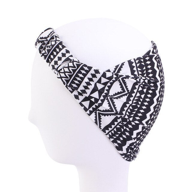 Bandeau imprimé à motif africain pour femmes, style torsadé