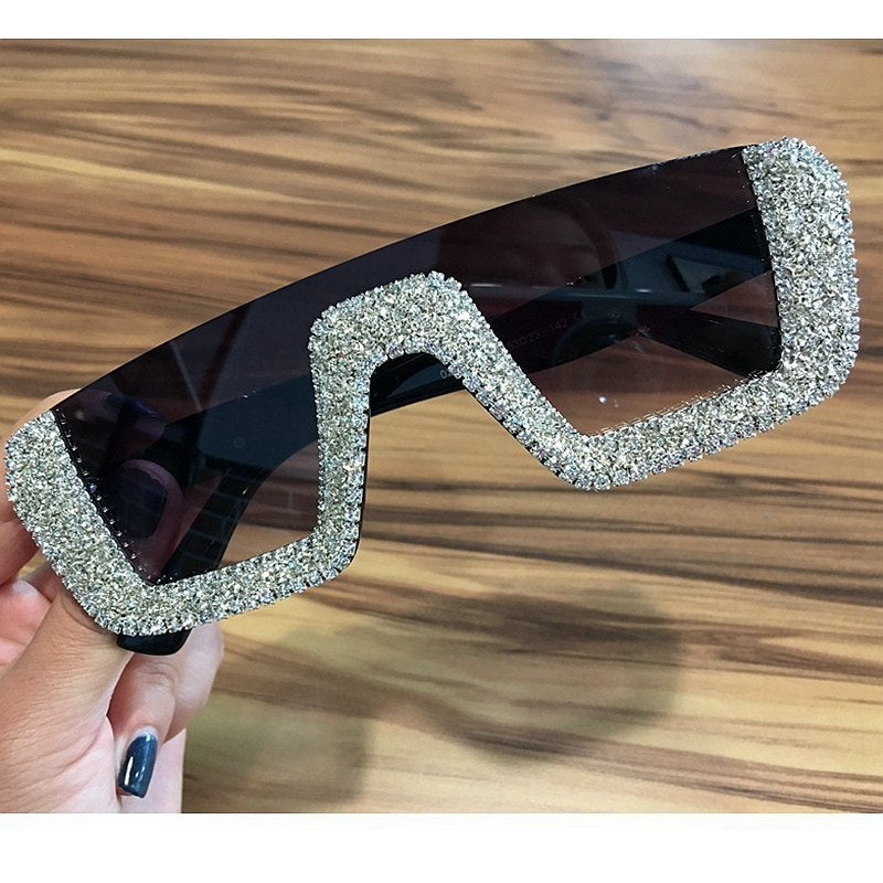 Rhinestone Square Sunglasses