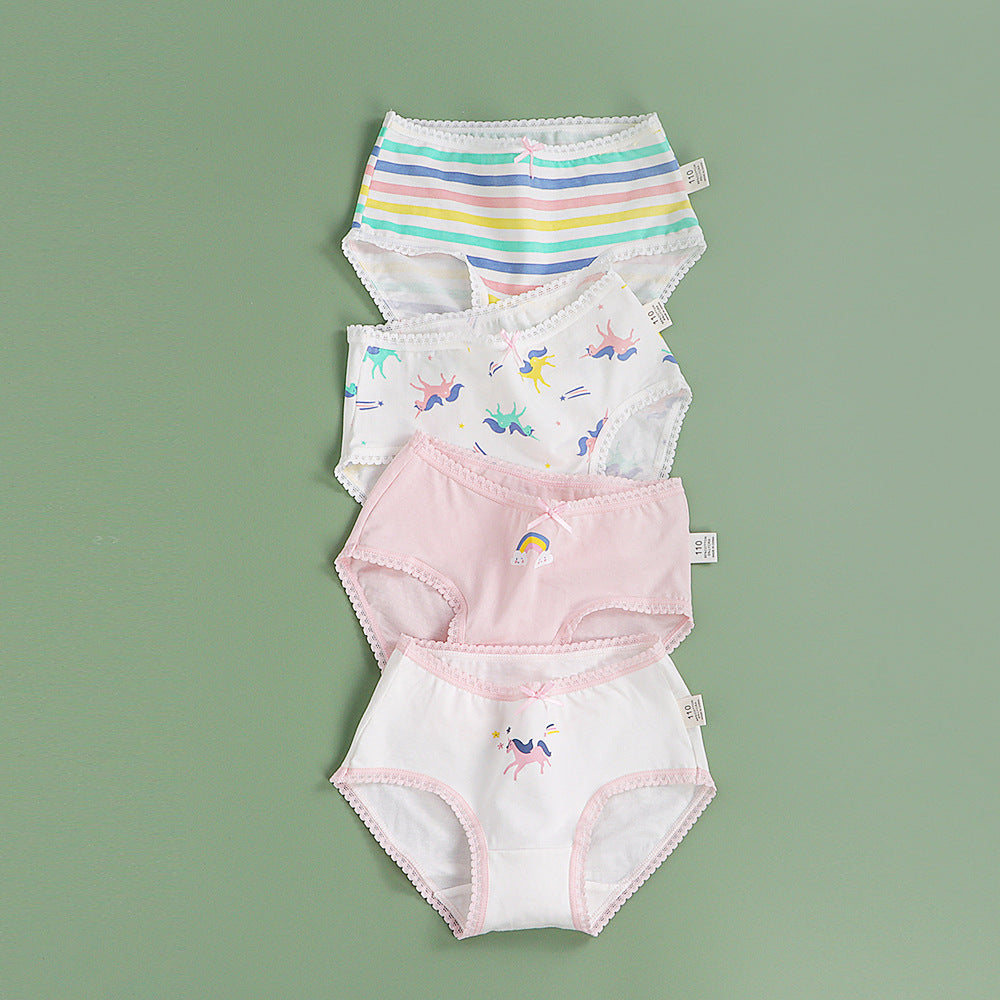 Girls' Underwear Children's Briefs Pure Cotton