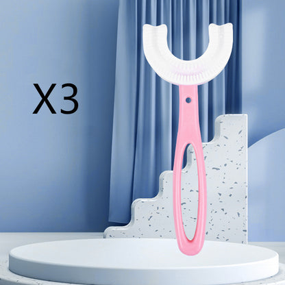 Children's U-shaped Food Grade Soft Rubber Toothbrush