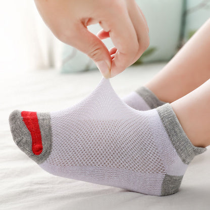 Children's Thin Socks Mesh Breathable Boys' Thin Cotton Socks Boy Socks Girls Boat Socks