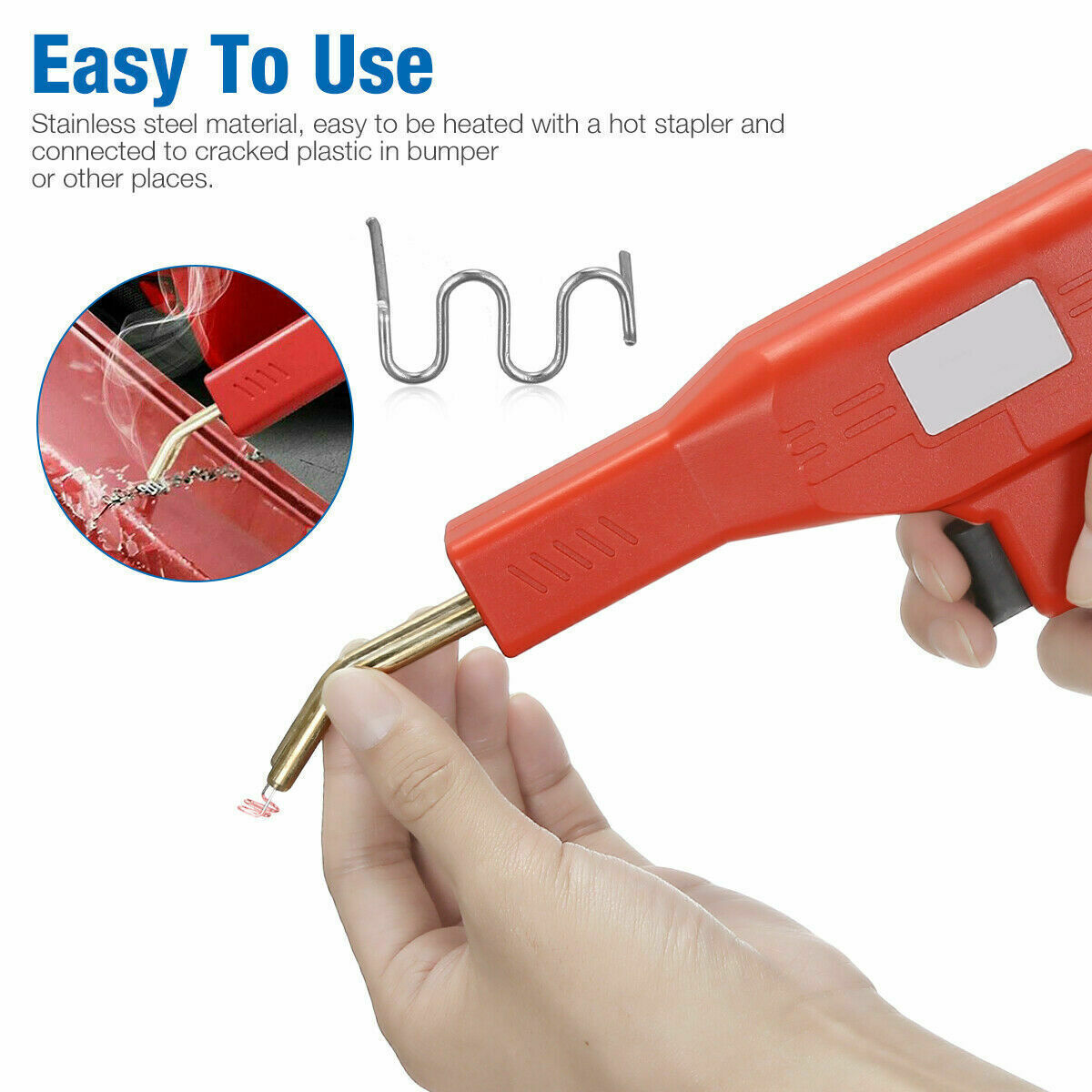 1200X Hot Staple For Car Bumper Fender Welder Stapler Plastic Welding Repair Kit