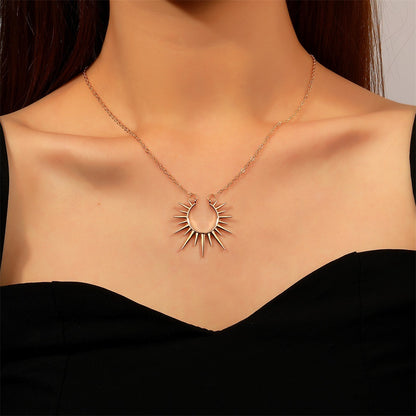 Sunflower Necklace Retro  Clavicle Chain Fashion Creative Jewelry Women