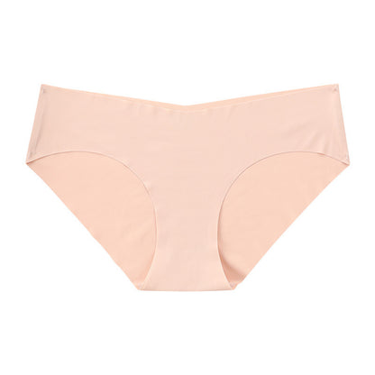 Seamless One-piece Women's Briefs Nude Cotton Low-waist Underwear Women