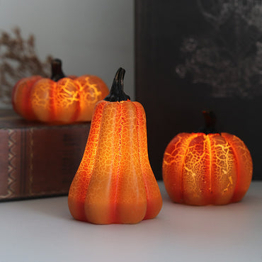 Nya Halloween pumpa lyktor Simulering Pumpa LED ljuslampa Resin Luminous pumpa