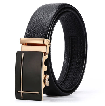 Men's Automatic Leather Buckle Business Belt - Professional Efficiency