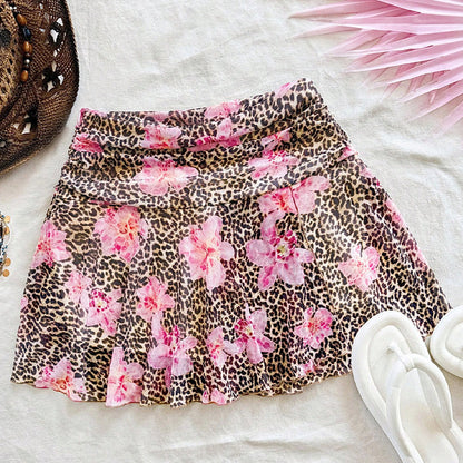 Holiday Leopard Print Skirt