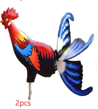 Summer Home Vacation - Rooster Windmill Garden Decor