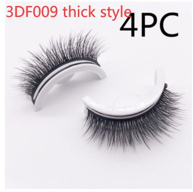 Återanvändbara 3D Mink Lashes naturliga falska ögonfransar Självhäftande falska limmar fria lass Makeup ögonfrans Extens Silk ögonfransar