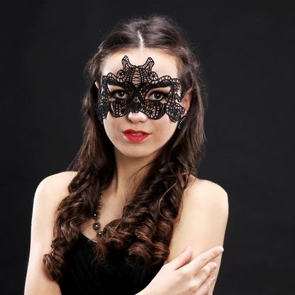 Masque pour les yeux en dentelle Double gaze, fournitures de Festival non façonnées pour fête de bal